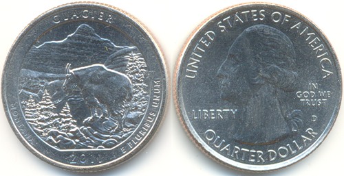 25-ти центовые монеты США.Национальные парки и заповедники.