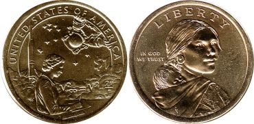 1-долларовые  монеты серии Сакагавея (Индианка)
